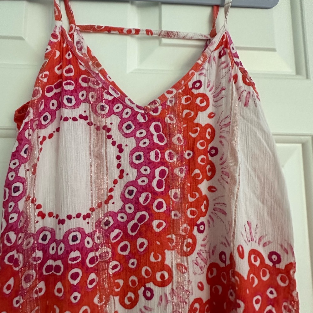 Oliphant strap summer multi flowy dress